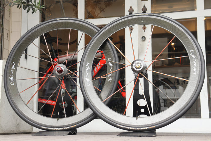 【訳あり】 ライトウェイト LIGHTWEIGHT オーバーマイヤー OBERMAYER G2 カーボン チューブラー ホイールセット カンパニョーロ 11/12S 【横浜店】