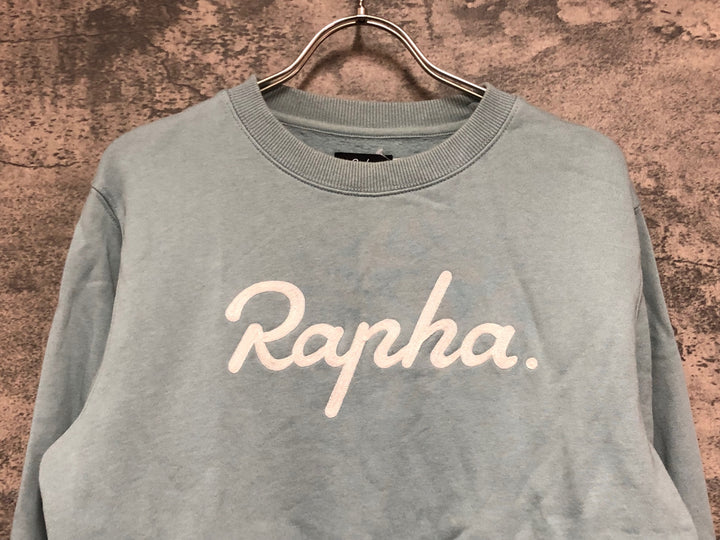 JD989 ラファ Rapha LONG SWEATSHIRT 長袖 スウェット 水 S 裏起毛