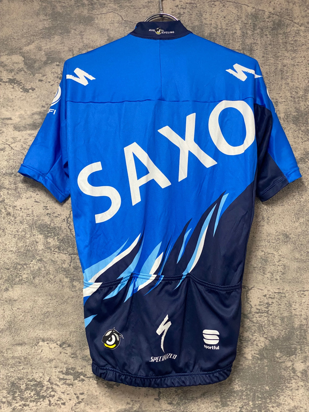 KJ813 スポーツフル sportful 半袖 サイクルジャージ 青 L SAXO BANK