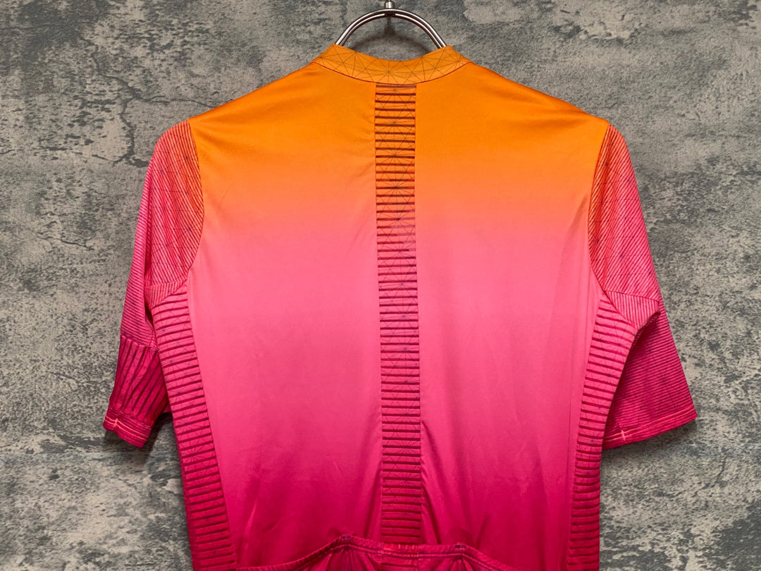 KF592 ラファ Rapha ODE TO THE SUN SOUPLESSE FLYWEIGHT JERSEY 半袖 サイクルジャージ ピンク S レディース