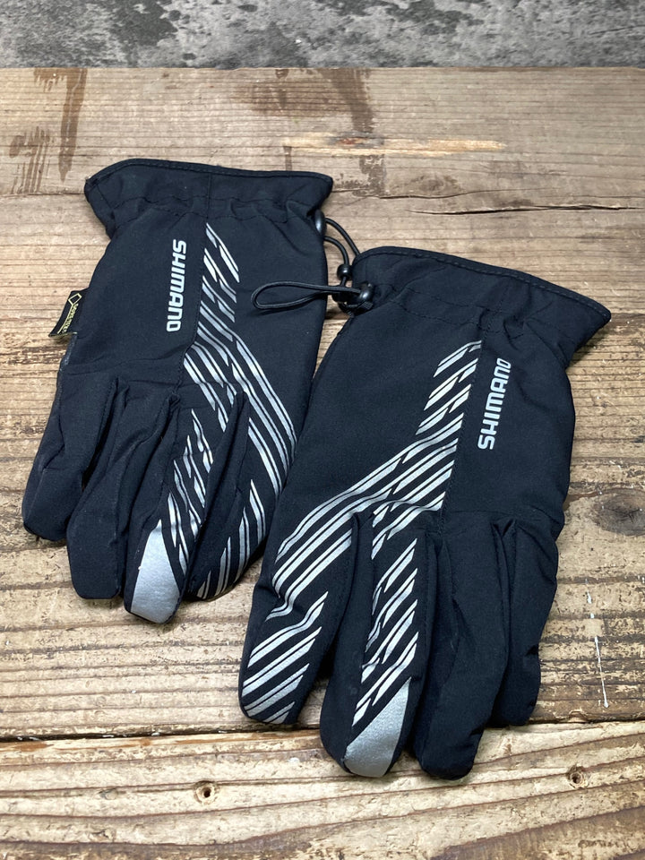 JD249 シマノ SHIMANO 長指 グローブ 黒 M 裏起毛 GORE-TEX