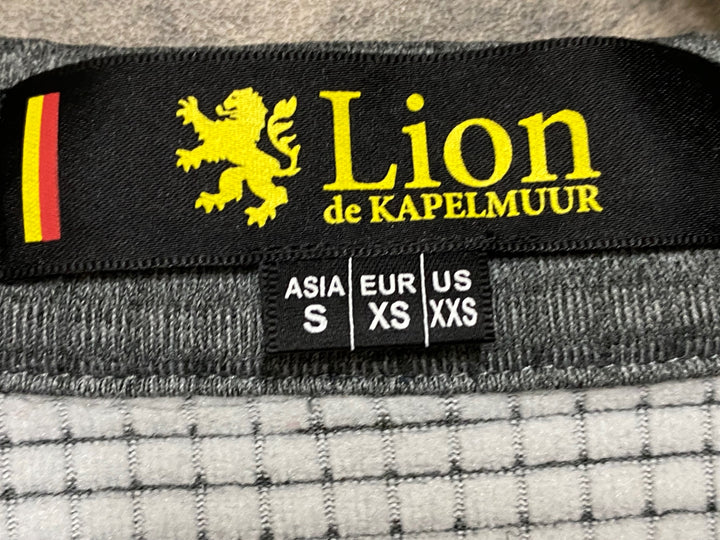JS173 リオンドカペルミュール Lion de KAPELMUUR 長袖 サイクルジャージ 黒 グレー S 裏起毛