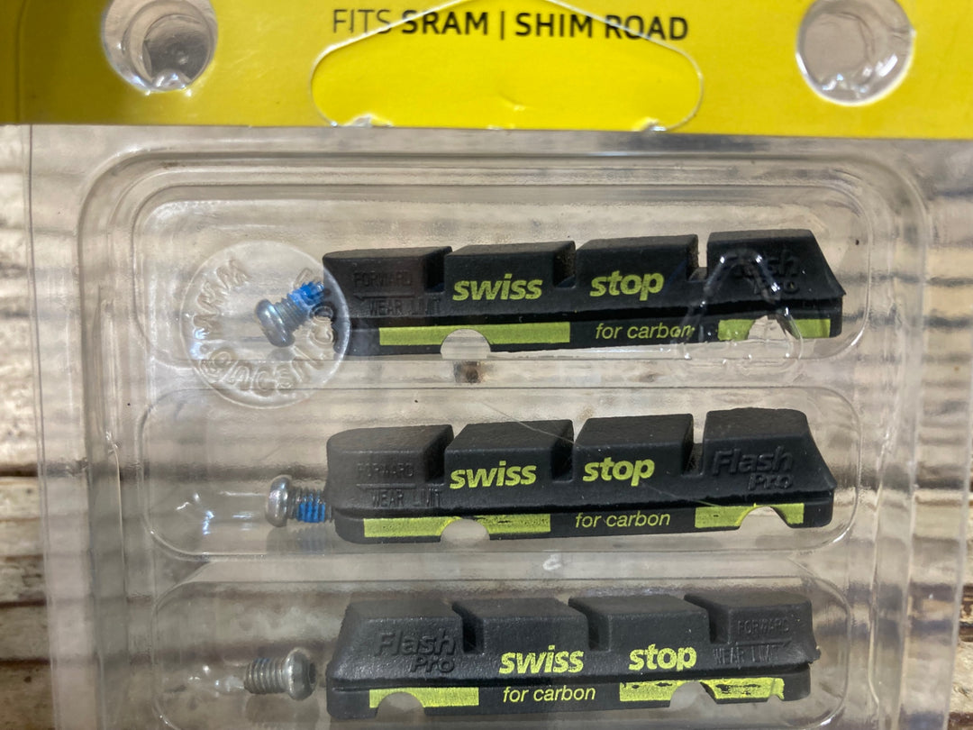 KB206 スイスストップ SWISS STOP Flash Pro Black Prince カーボンリム用 ブレーキシュー 前後セット