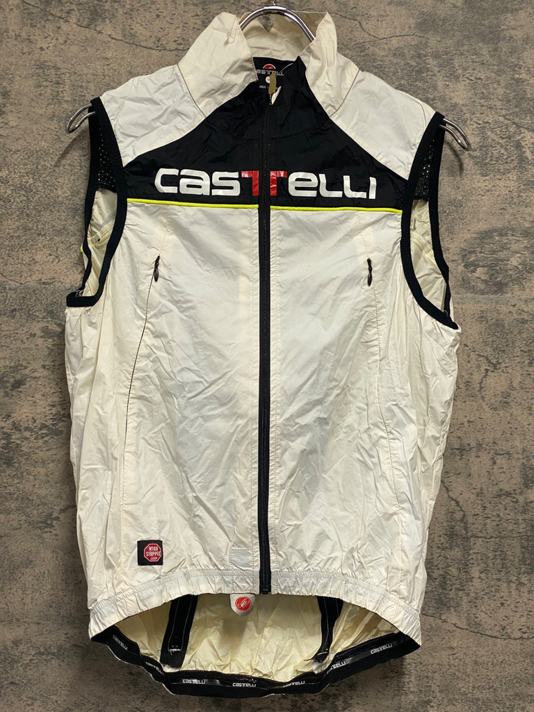 JS659 カステリ CASTELLI ROSSO CORSA サイクルベスト ジレ 白 M