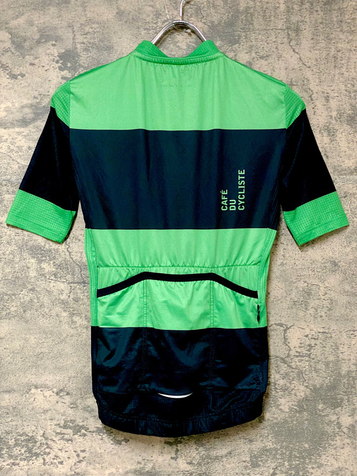 KN748 カフェドシクリステ Cafe du Cycliste ANGELINE 半袖 サイクルジャージ 緑 XS
