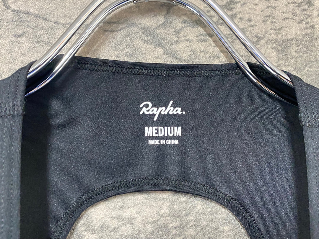 KA822 ラファ rapha CORE CARGO WINTER TIGHTS WITH PAD ビブタイツ M 黒 裏起毛 ※ロゴ剥がれ