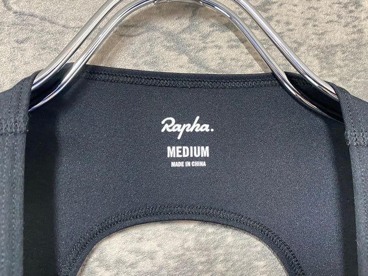KA822 ラファ rapha CORE CARGO WINTER TIGHTS WITH PAD ビブタイツ M 黒 裏起毛 ※ロゴ剥がれ