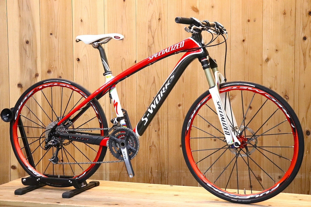 スペシャライズド SPECIALIZED エスワークス スタンプジャンパー S-WORKS STUMPJUMPER HT DISC 2009年モデル 15.5サイズ シマノ XTR MIX 9S カーボン MTB 【芦屋店】