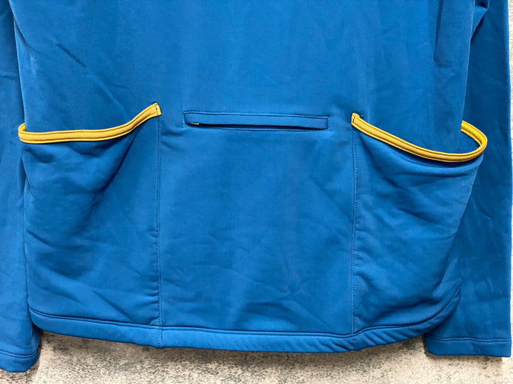 JI183 カペルミュール KAPELMUUR 長袖 サイクルジャージ 紺 茶 XL 裏起毛