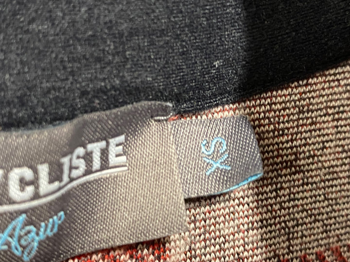 KA838 カフェドシクリステ CAFE DU CYCLISTE SOLANGE NEW CHECK WOMAN 長袖 サイクルジャケット 赤ピンク XS フリース