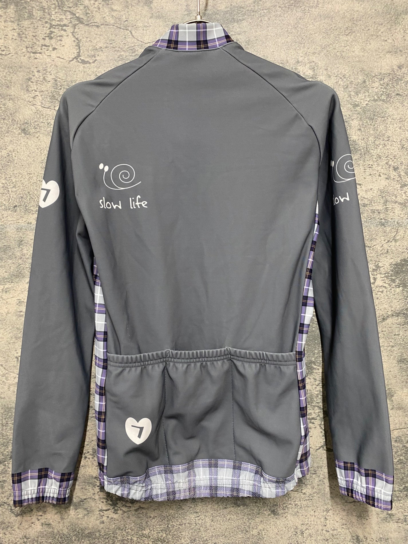 JJ823 ジェッセージ GSG 長袖 サイクルジャージ グレー S 裏起毛