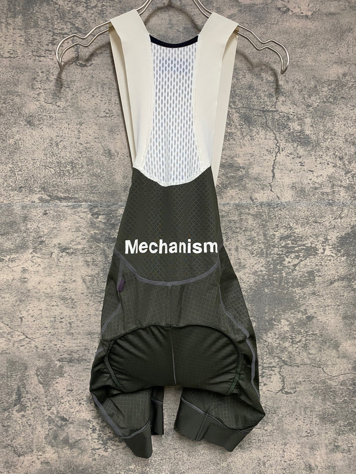 KD029 パスノーマルスタジオ PAS NORMAL STUDIOS メカニズム MECHANISM ビブショーツ オリーブ XS ※大腿部穴開きのためジャンク
