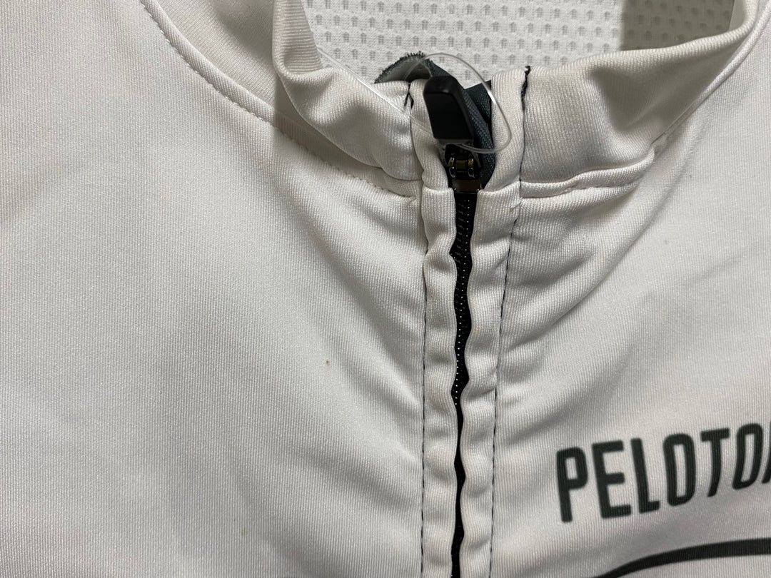 JO873 プロトンドパリ Peloton de Paris Domestique Jersey Men 半袖 サイクルジャージ 白 グレー XS