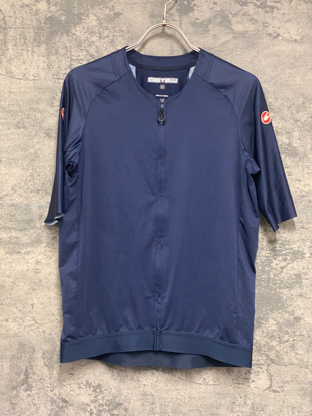 KE155 カステリ CASTELLI ロッソコルサ ROSSO CORSA 半袖 サイクルジャージ 紺 XL