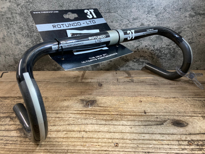 KH748 未使用 3T ROUNDO LTD カーボン ドロップハンドル 420mmエンドC-C Φ31.8 丸ハン