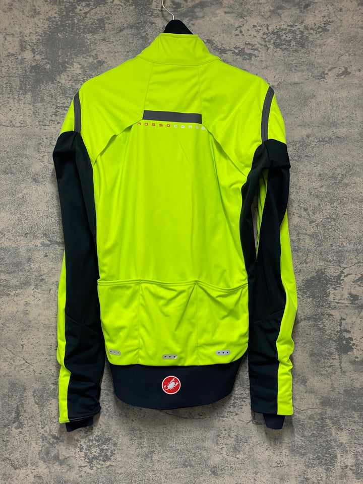 KG817 カステリ CASTELLI ロッソコルサ ROSSO CORSA 長袖 サイクルジャケット ネオンイエロー S