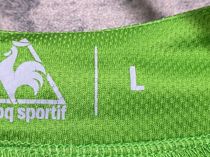 KB563 ルコックスポルティフ le coq sportif 半袖 サイクルジャージ 緑 L