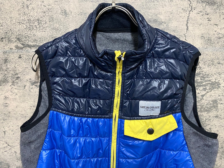 KB756 カフェドシクリステ Cafe du Cycliste Albertine タウン ジレ ベスト 黒 青 L