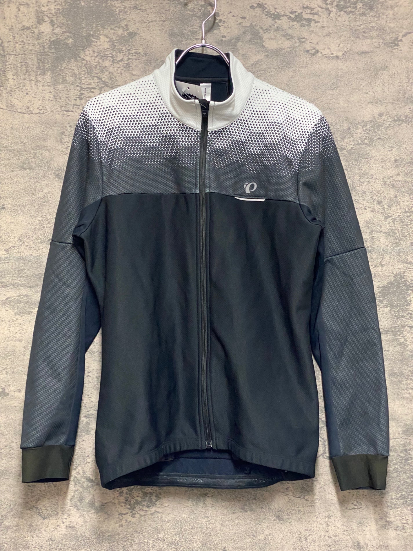 KE195 パールイズミ PEARL iZUMi 長袖 サイクルジャケット 白黒 L 裏