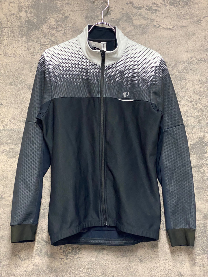 KE195 パールイズミ PEARL iZUMi 長袖 サイクルジャケット 白黒 L 裏起毛 赤タグ