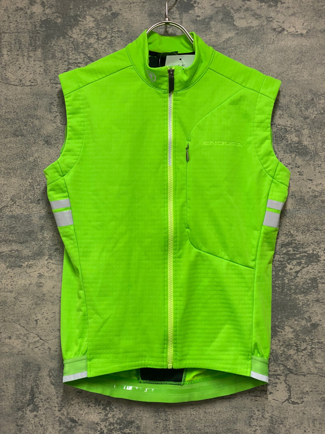KC817 エンデュラ ENDURA ジレ サイクルベスト 緑 S 裏起毛