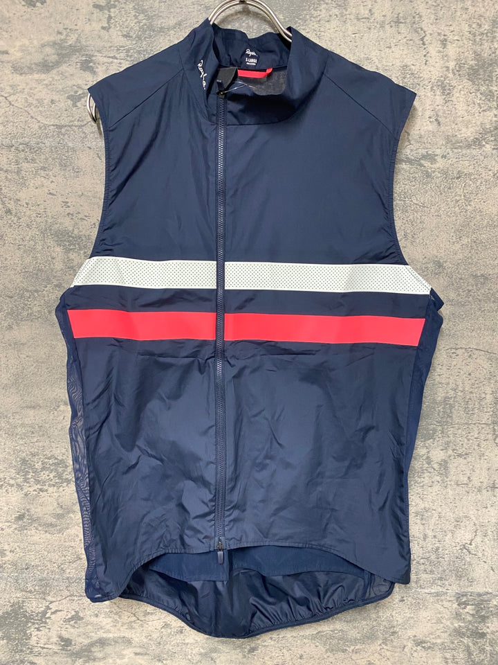 JY630 ラファ Rapha BREVET GILET WITH POCKETS ジレ サイクルベスト 紺 XL