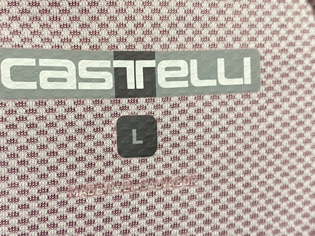 KE513 カステリ CASTELLI ROSSO CORSA 半袖 サイクルジャージ 赤 L