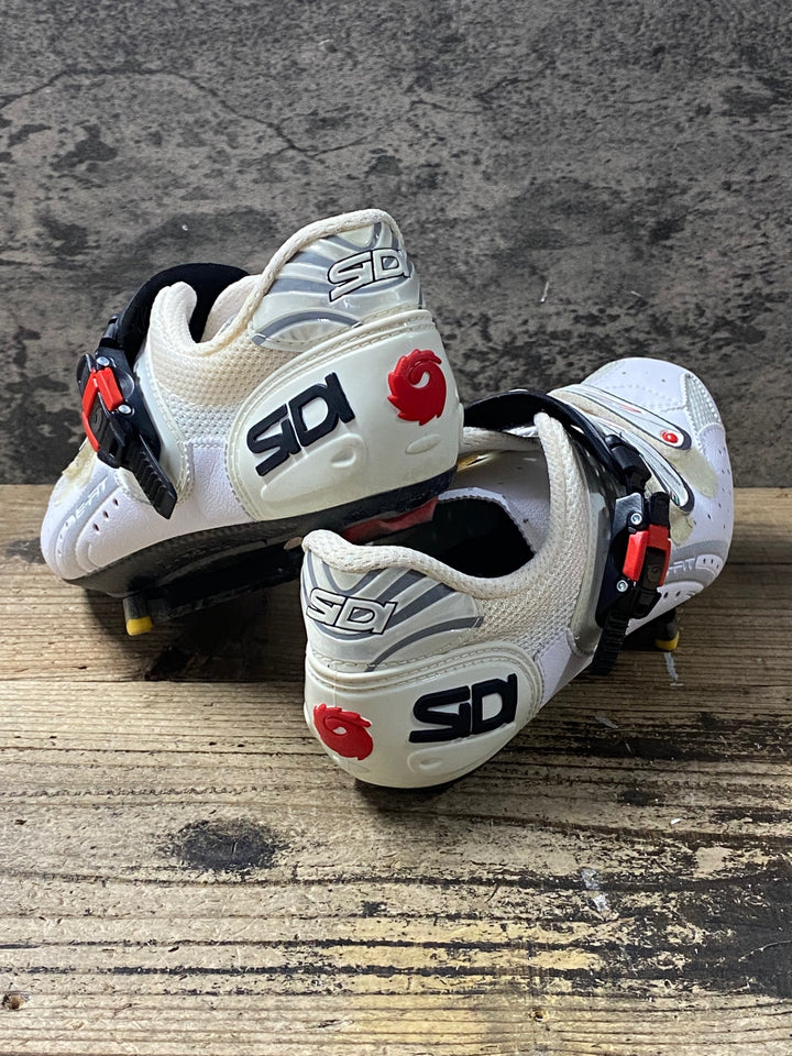 KE016 シディ SIDI Genius 5 Fit CARBON ビンディングシューズ 白 EU42 3穴