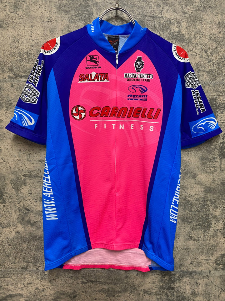 JR160 ジョルダーナ Giordana 半袖サイクルジャージ 青ピンク L