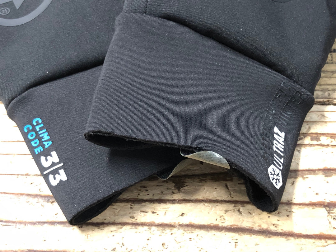 KC824 アソス assos ULTRAZ WINTER GLOVES 長指 グローブ 黒 M 裏起毛