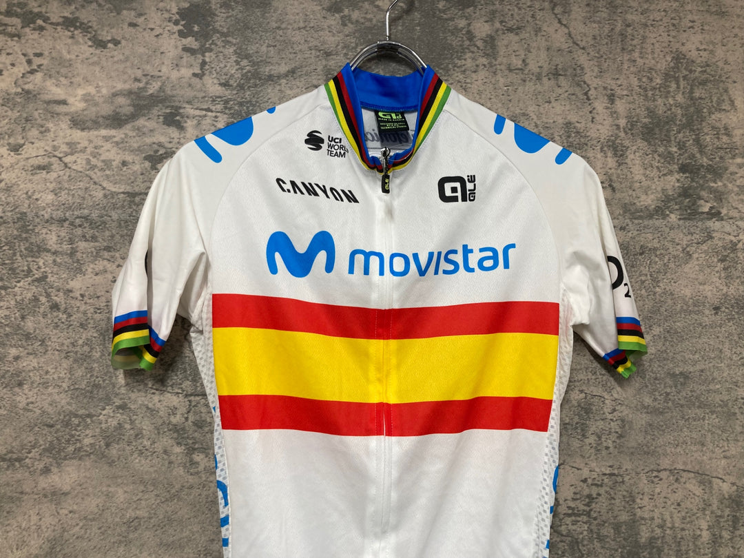 JS485 アレ ALE 半袖 サイクルジャージ 白 サイズ不明 movistar