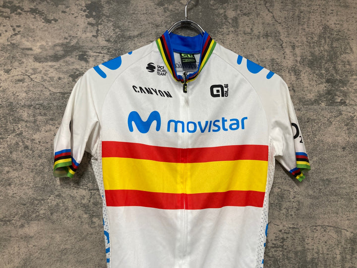 JS485 アレ ALE 半袖 サイクルジャージ 白 サイズ不明 movistar
