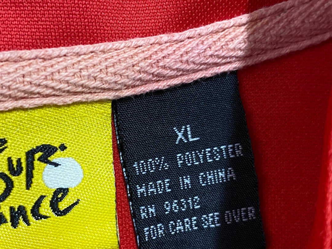 JM582 TOUR de France CREDIT LYONNAIS 半袖 サイクルジャージ 赤 XL