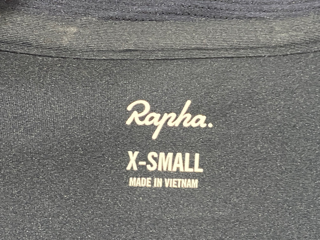 KQ689 ラファ Rapha EXPLORE ZIP NECK TECHNICAL T-SHIRT 半袖 Tシャツ 濃紺 XS