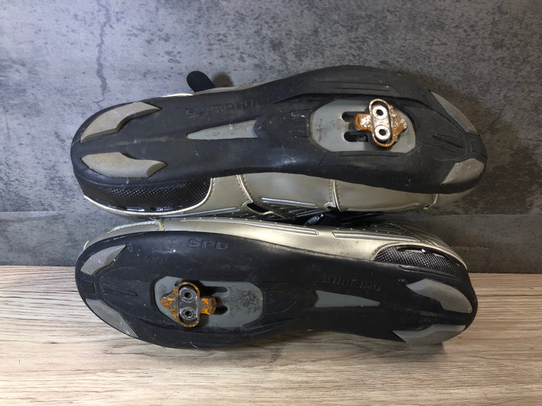 JR970 シマノ SHIMANO RT80 SH-RT80 ビンディングシューズ 2穴 シルバー EU43