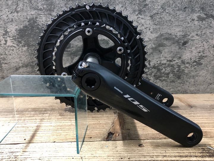 JW346 シマノ SHIMANO 105 FC-R7000 クランクセット 170mm 50/34T 4iiii PRECISION ※チェーンリングジャンク
