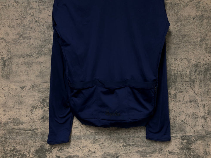 JU215 ラファ Rapha MEN'S CORE LONG SLEEVE JERSEY 長袖 サイクルジャージ ネイビー L 裏起毛