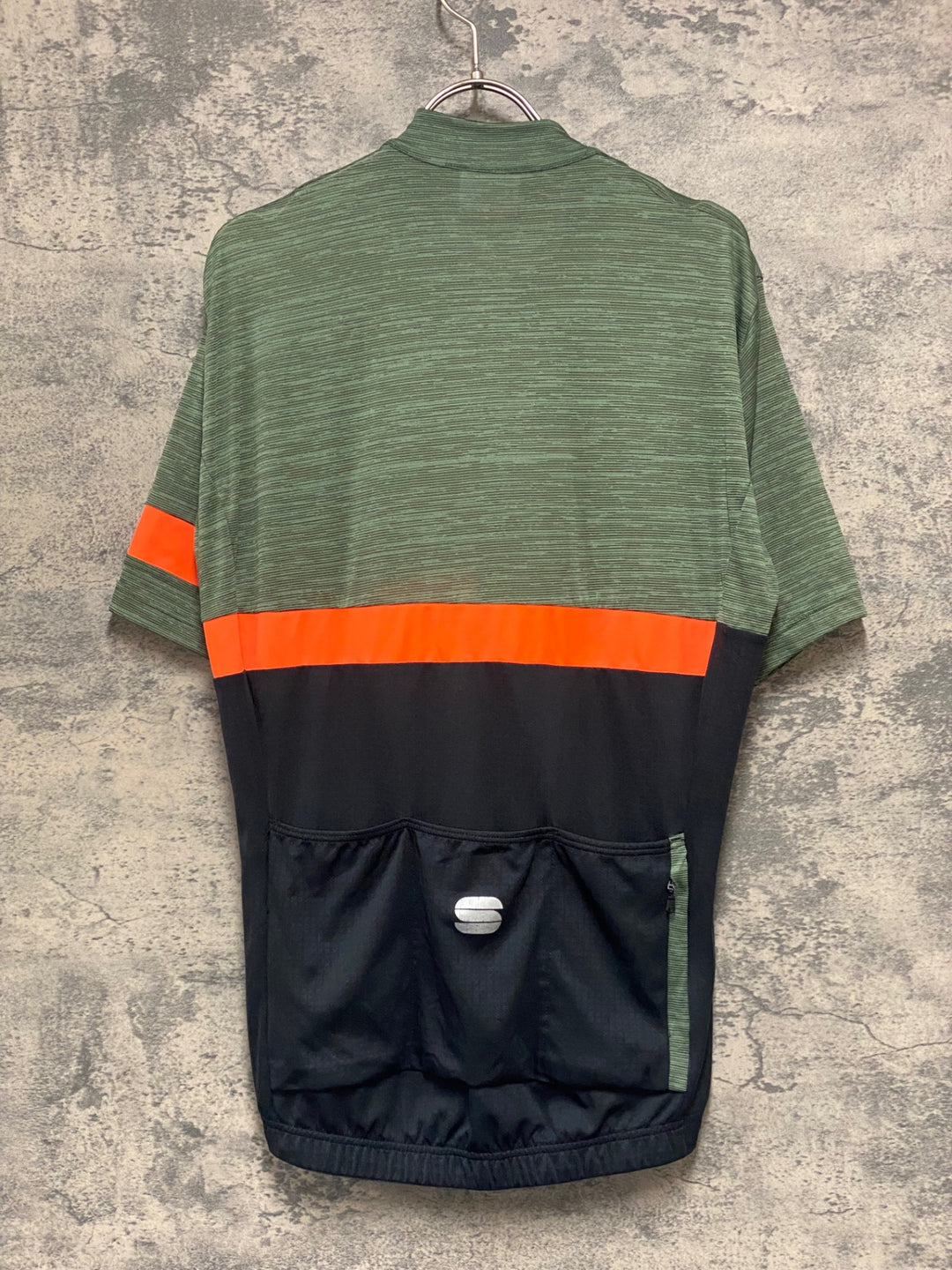 KA857 スポーツフル sportful 半袖 サイクルジャージ グリーン 黒 M ※ほつれ 擦れ
