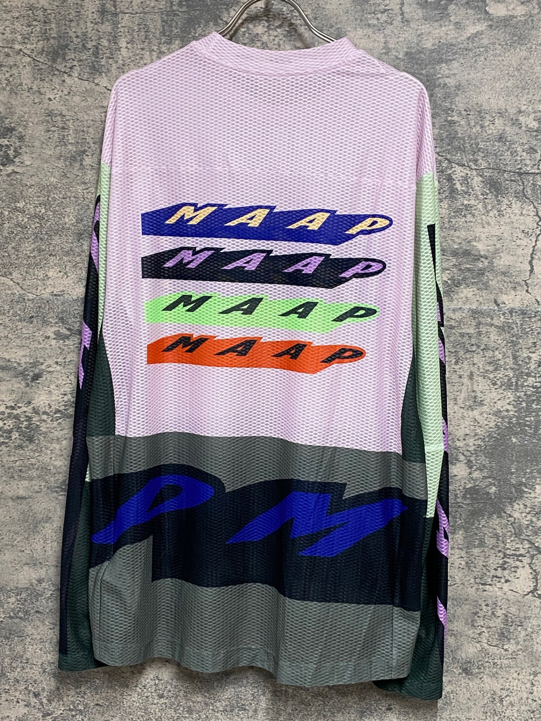 KF623 マープ MAAP Evade X LS Tee メッシュTシャツ 総柄 S