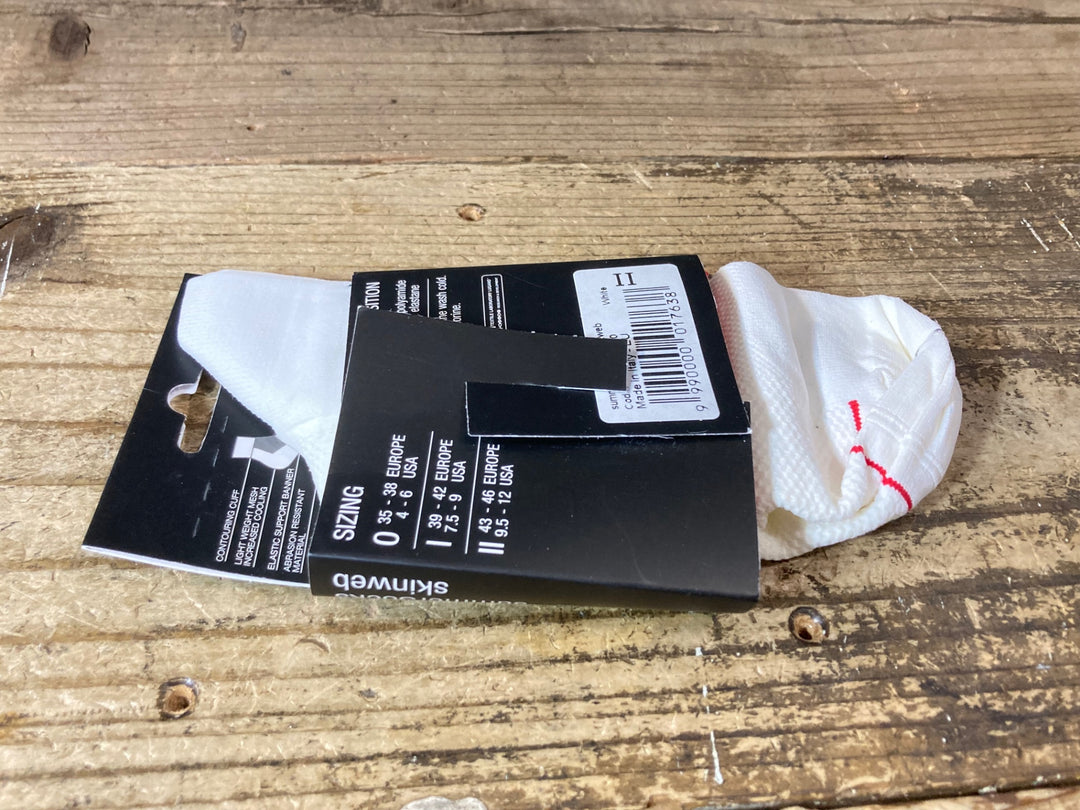 JQ206 アソス assos summerSocks skinweb サイクルソックス 白 2