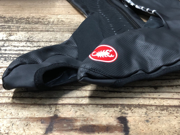 KC796 カステリ CASTELLI ロッソコルサ ROSSO CORSA シューズウォーマー 黒 L 裏起毛