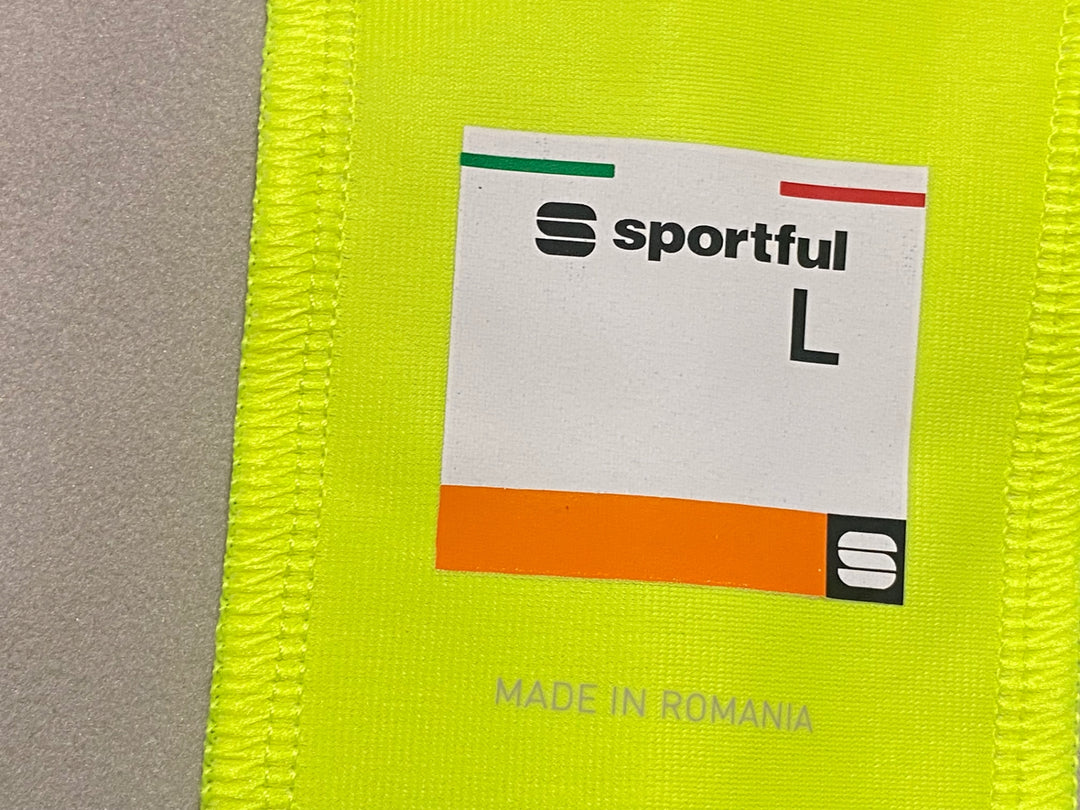 KJ868 スポーツフル sportful 裏起毛 長袖 サイクルジャケット 黄 L TINKOFF ※汚れ