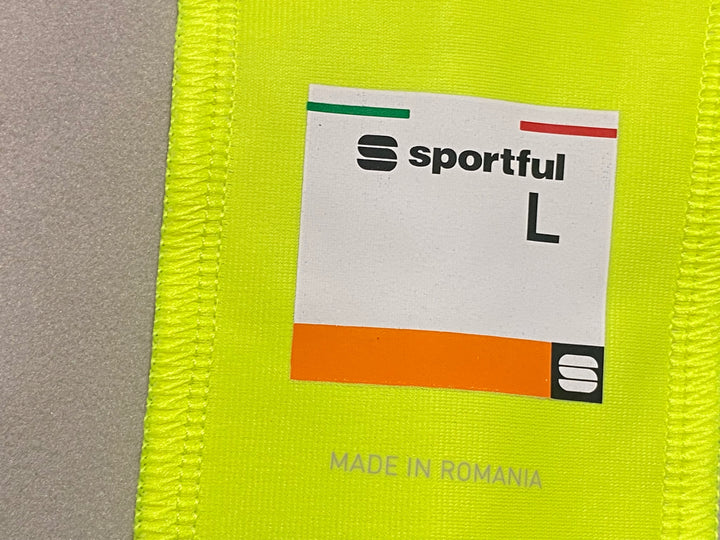 KJ868 スポーツフル sportful 裏起毛 長袖 サイクルジャケット 黄 L TINKOFF ※汚れ