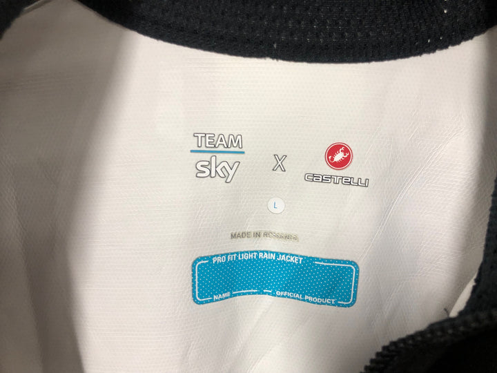 JF342 カステリ CASTELLI LONG SLEEVE THERMAL JERSEY TEAM sky 長袖 サイクルジャージ 黒 L