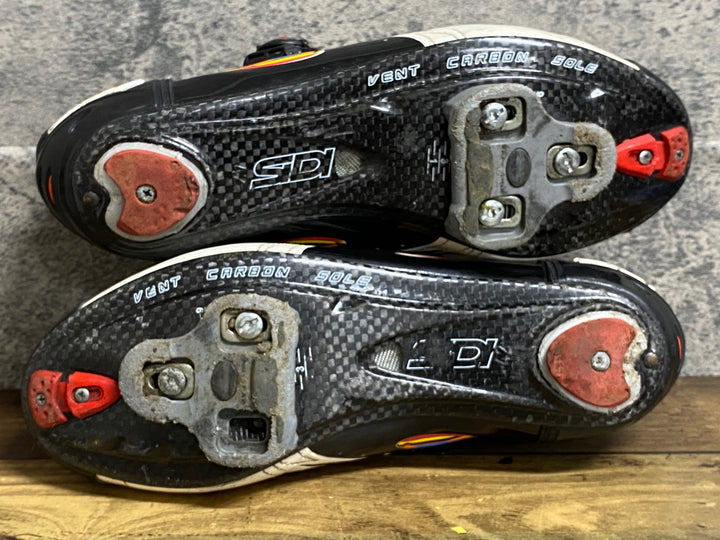 KD146 シディ SIDI ワイヤー WIRE CARBON ビンディングシューズ 3穴 白 黒 EU42 1/2