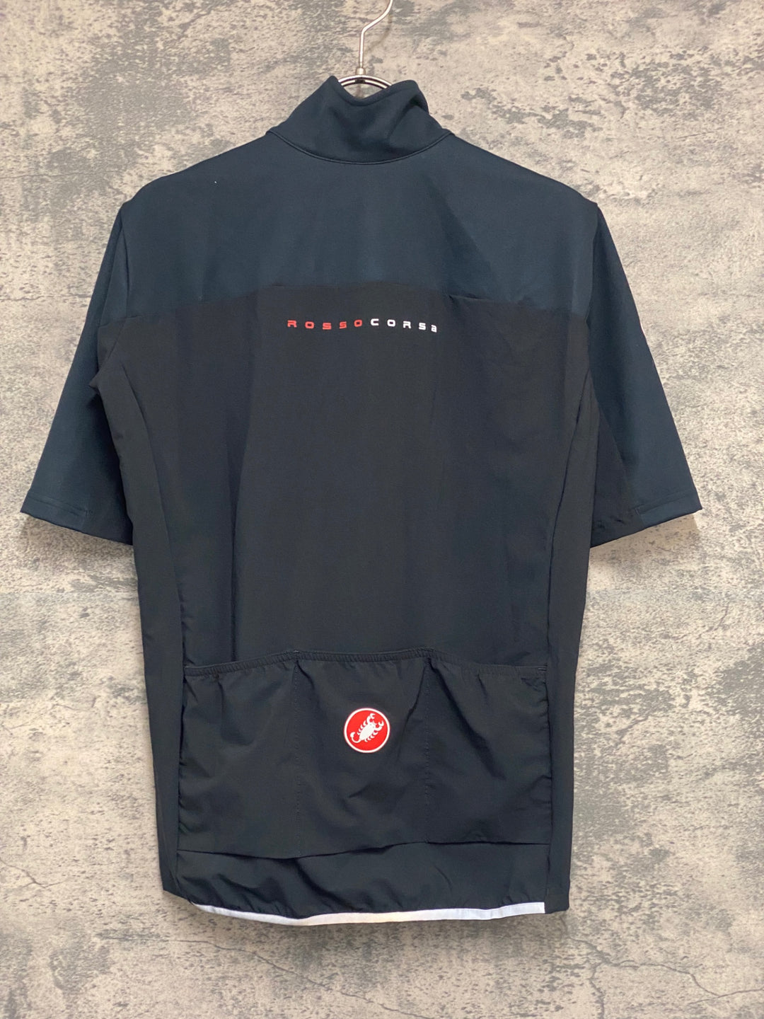 KE426 カステリ CASTELLI ROSSO CORSA 半袖 サイクルジャージ 紺 S perfetto