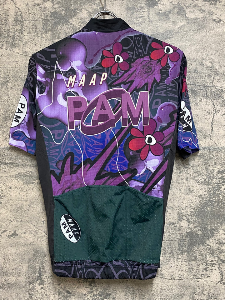 JJ241 マープ MAAP P.A.M TEAM FIT JERSEY 半袖 サイクルジャージ パープル Ｍ