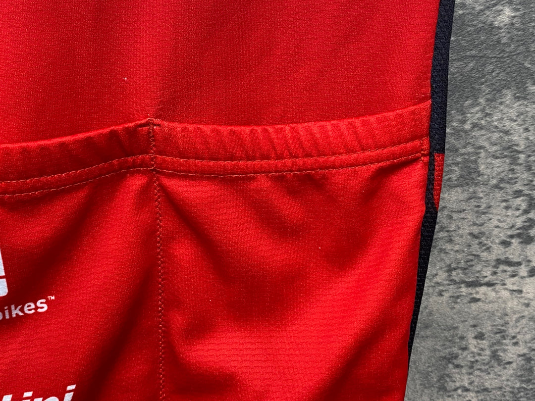 JT579 サンティーニ Santini 半袖 サイクルジャージ 赤 白 XS TREK Segafredo