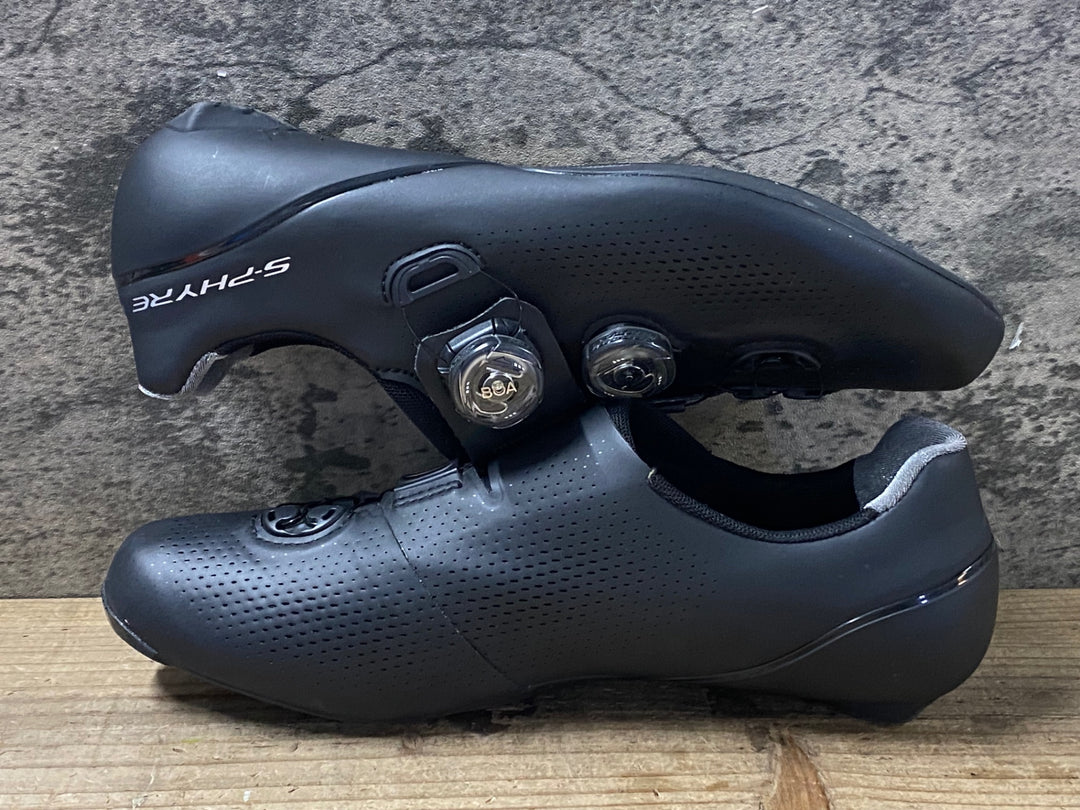 JR673 シマノ SHIMANO S-PHYRE SHRC901 WIDE EU41 黒 SPD-SL ビンディングシューズ スペア用ヒールパッド付き