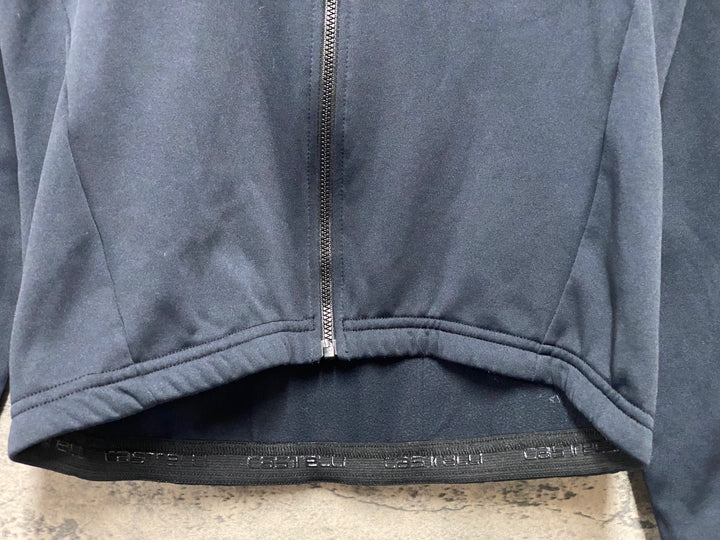 KN399 カステリ CASTELLI 長袖 サイクルジャージ 紺 M 裏起毛